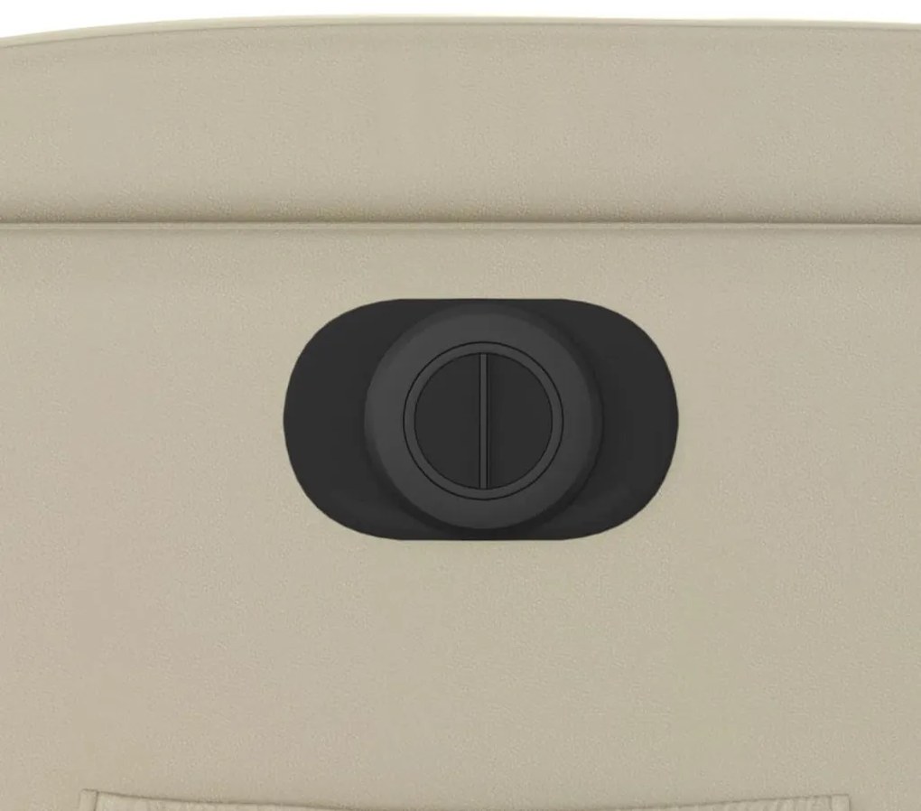 Poltrona reclinável elétrica couro artificial cor creme