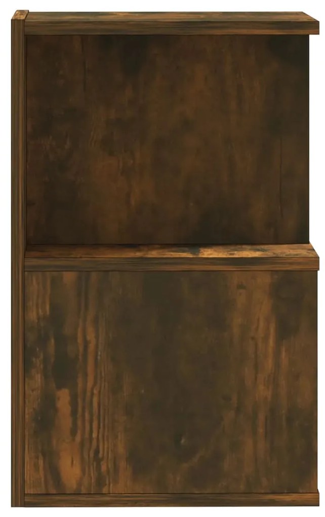Mesa cabeceira 2pcs 35x35x55cm derivado madeira carvalho fumado