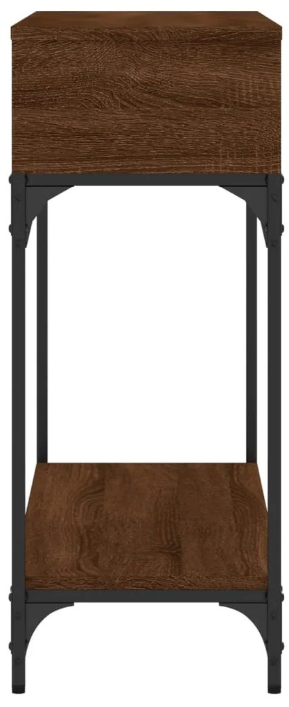 Mesa consola 100x30,5x75 cm derivados madeira carvalho castanho