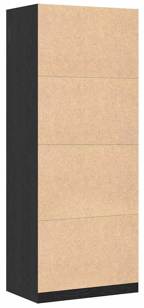 Roupeiro Black Oak - 80 x 50 x 200 cm, Feito de Madeira Resistente