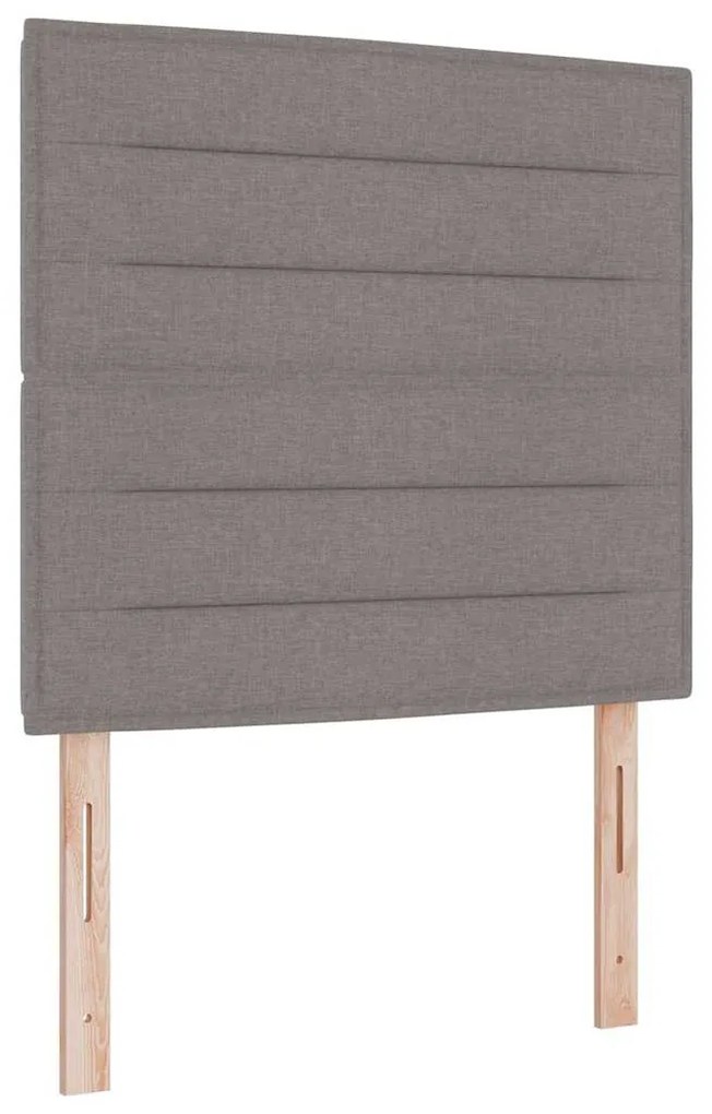 Cama Box com Colchão e Banco Taupe 120x200 cm Tecido