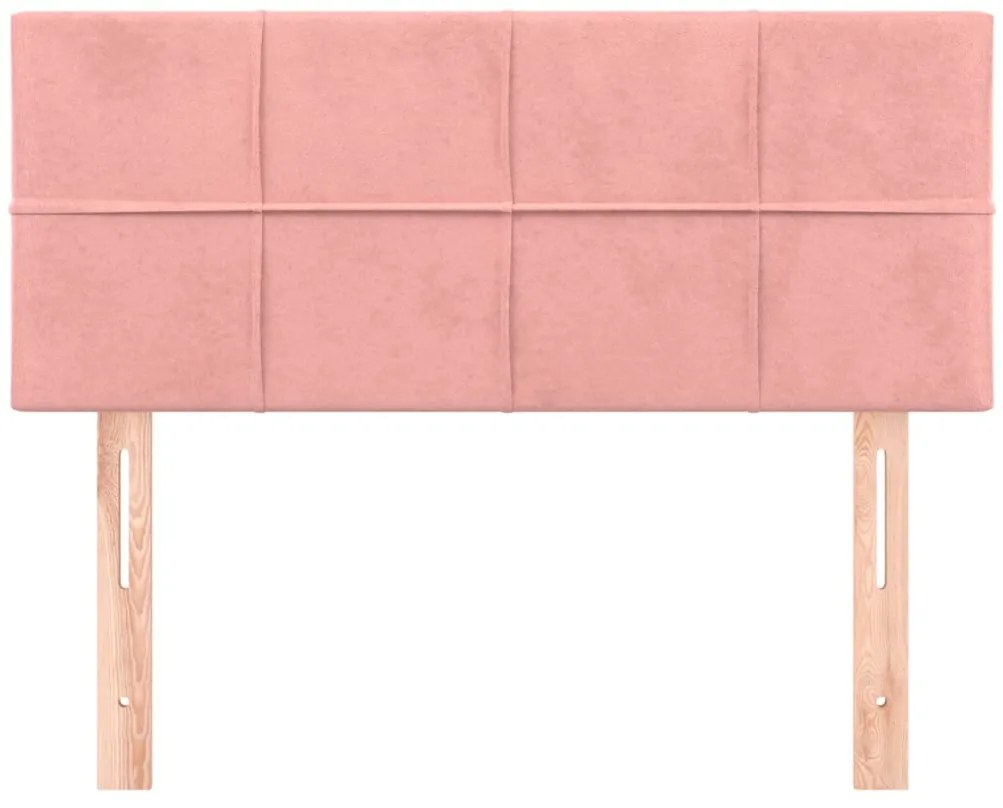 Cabeceira de cama veludo 80x5x78/88 cm rosa