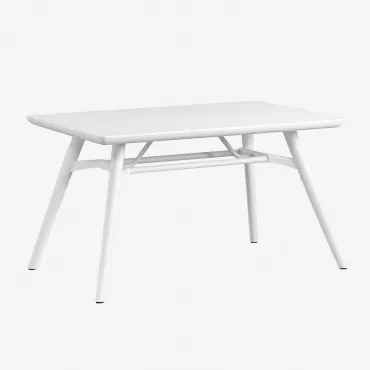 Rectangular Garden Table 135x80 Cm In Scand Polypropylene Branco - Sklum