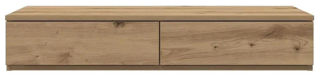 gavetas vidaXL Artisan Carvalho 80x36,5x16,5 cm em Madeira de Engenhar