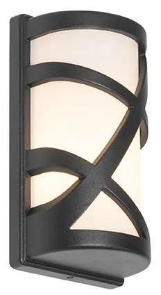 Candeeiro de parede exterior moderno preto IP44 - Suzie Moderno