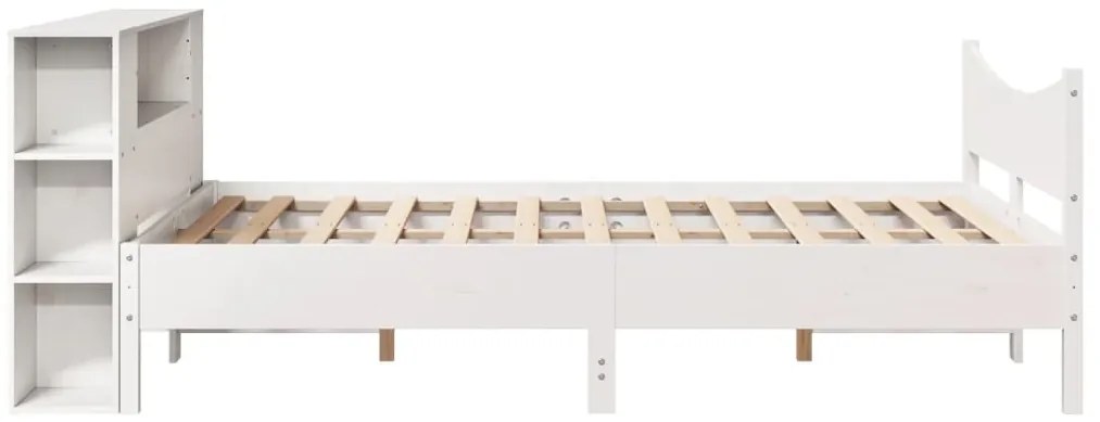 Cama sem colchão 120x200 cm madeira de pinho maciça branco