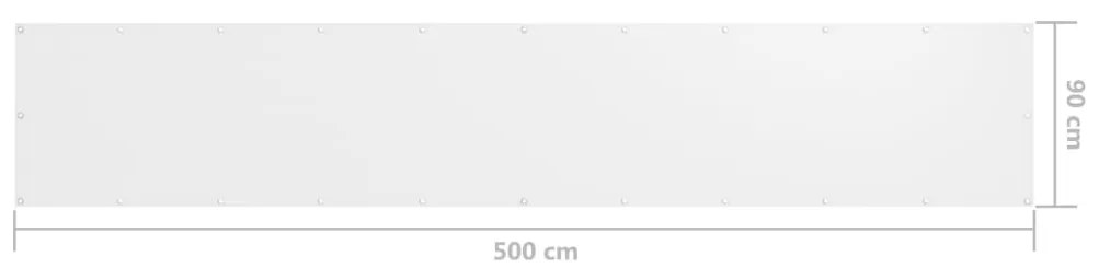Tela de varanda 90x500 cm tecido Oxford branco