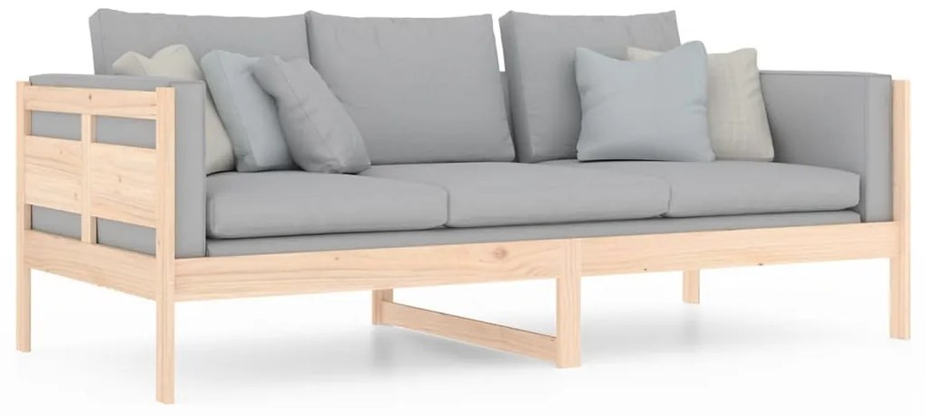 Sofá-cama 90x200 cm madeira de pinho maciça