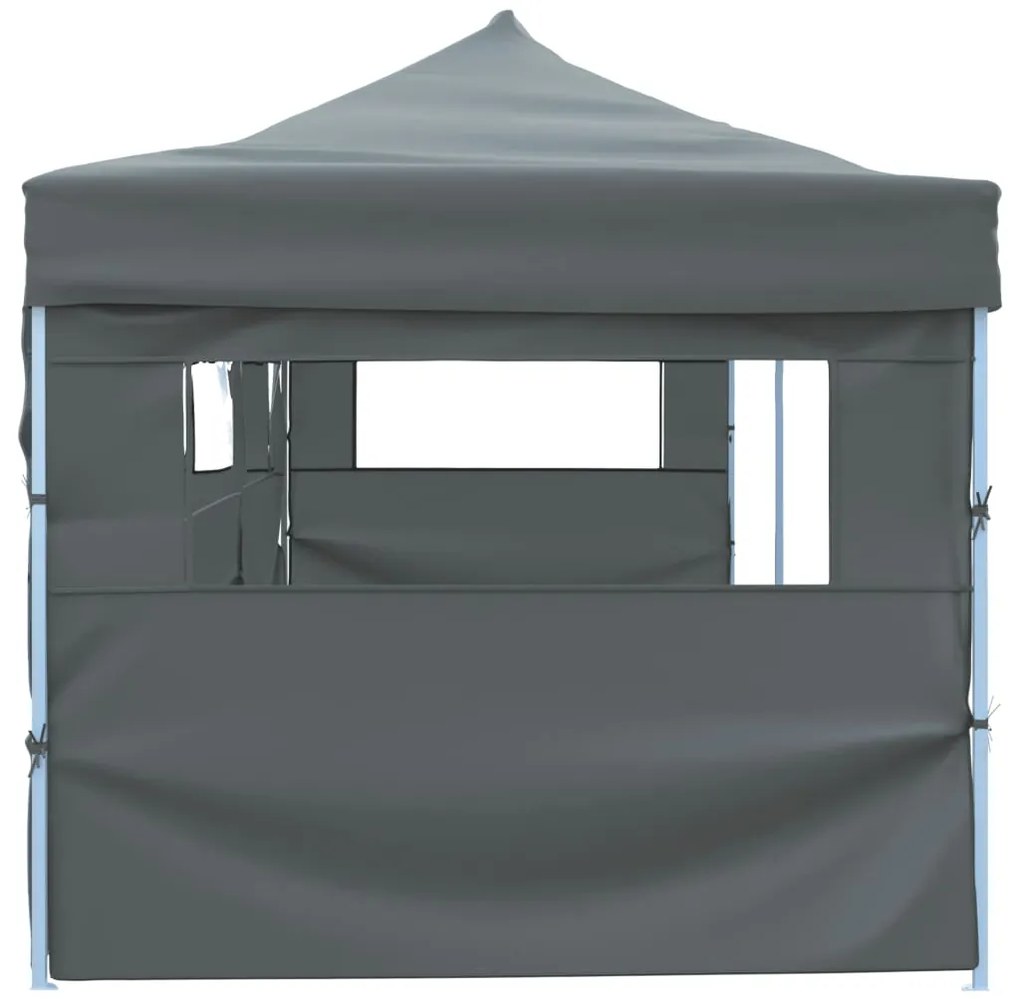 Tenda para festas pop-up dobrável c/ 5 paredes 3x9 m antracite