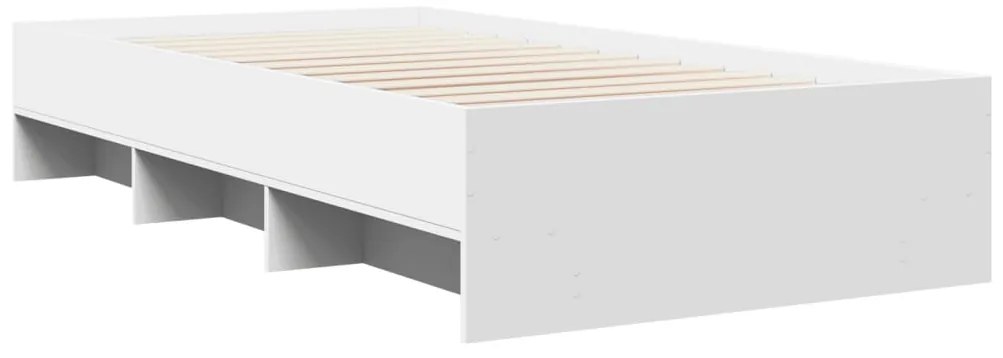 Estrutura de cama 75x190 cm derivados de madeira branco