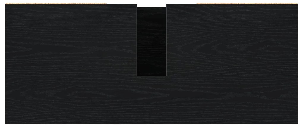 Gabinete de Pia de Banheiro vidaXL Carvalho Preto 80x33x60 cm Madeira