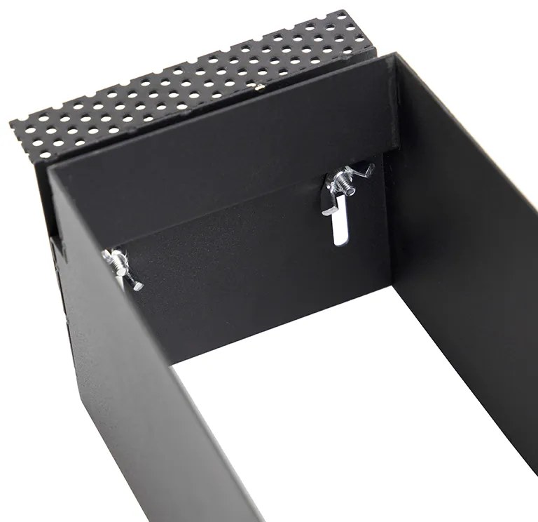 Foco embutido preto GU10 AR70 sem moldura 3 luzes - Oneon Moderno