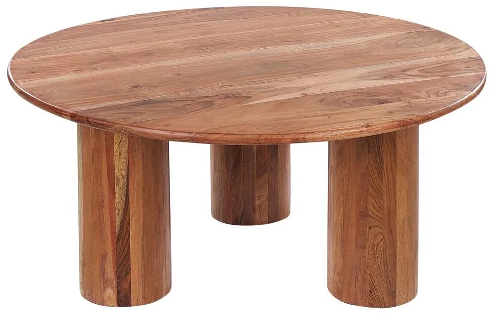 Mesa de centro em madeira clara de acácia COLINA Beliani