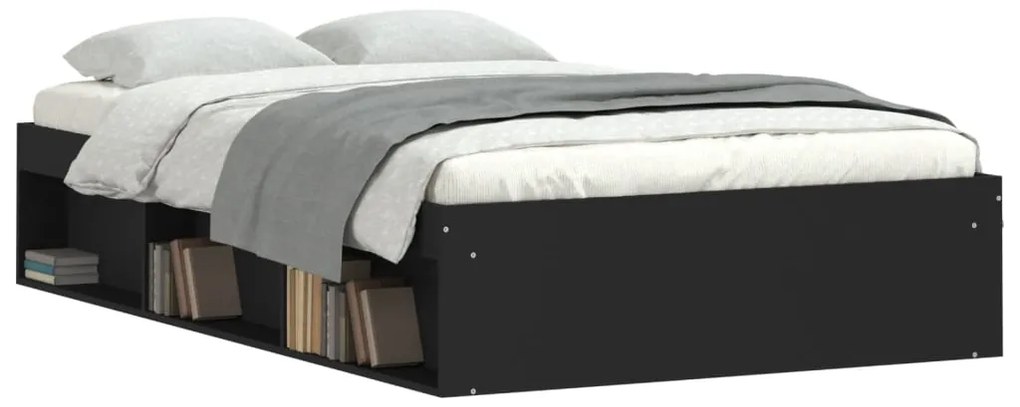 Estrutura cama de casal pequena 120x190 cm preto