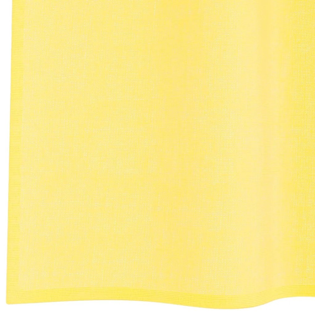 Cortinas de voile com ilhós 2 pcs amarelo
