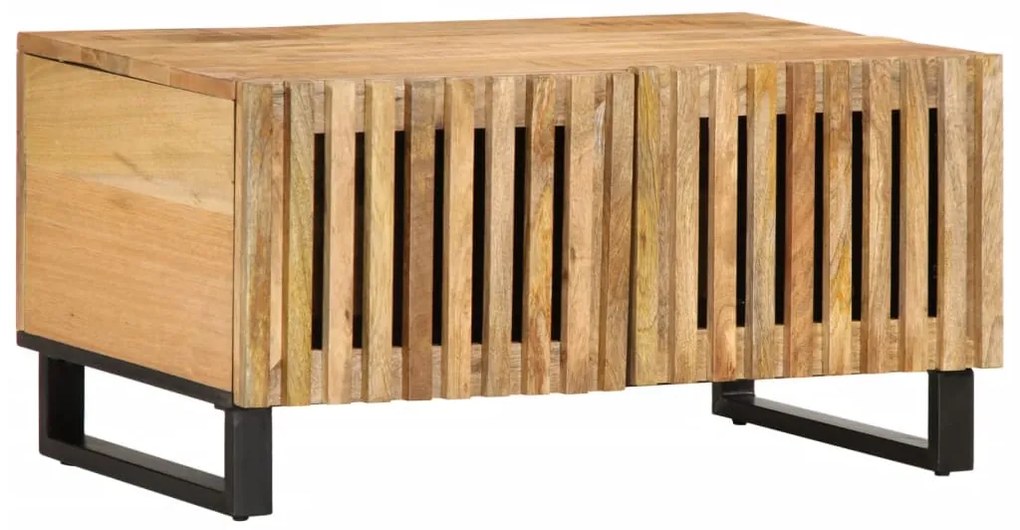 vidaXL Mesa de centro 80x51x40 cm madeira de mangueira áspera maciça