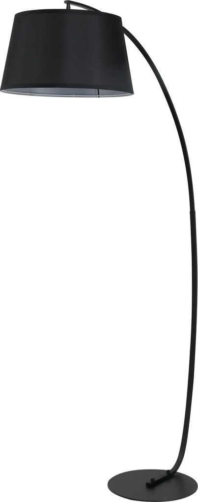 HOMCOM Candeeiro de Pé em Arco Curvado para Sala Candeeiro de Arco Moderno em Metal Candeeiro de Pé Metal Linho Preto | Aosom Portugal