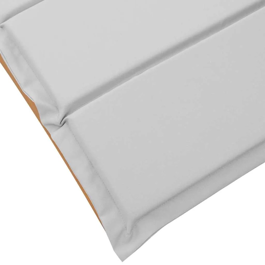 Conjunto de Espreguiçadeiras com Almofadas 2 pcs Cinza Claro Madeira S