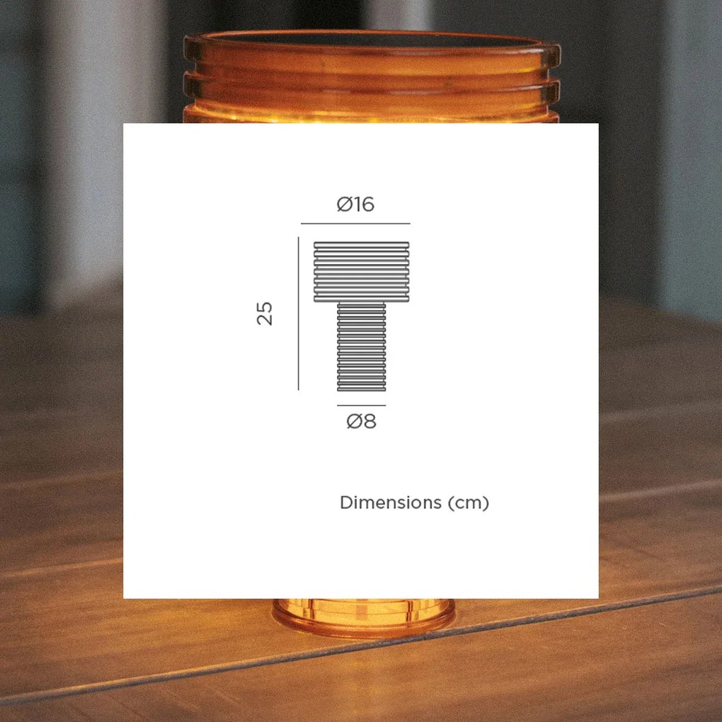 Candeeiro de mesa laranja plástico incluindo LED solar IP44 - Ambar Moderno