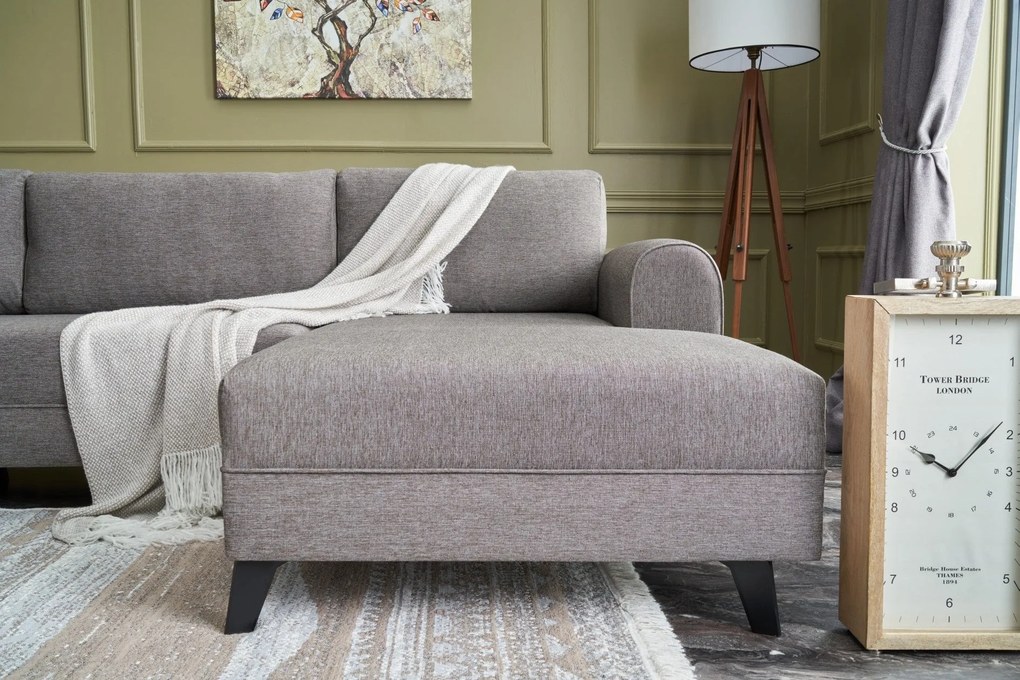 Sofá-Cama de Canto Belen – Castanho – 300x78x202 cm