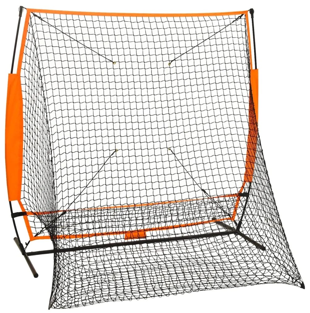 Rede p/ treino multidesportivo beisebol 174x76x158,5 cm preto