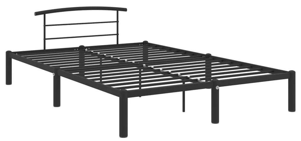 Estrutura de cama 140x200 cm metal preto