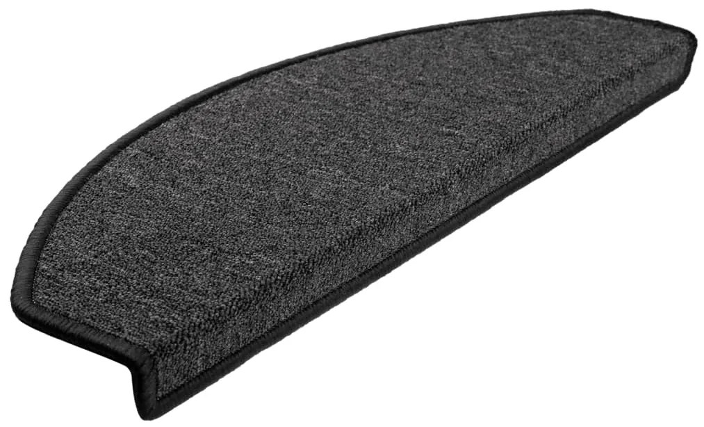 Tapetes de escadas 10 pcs 65x24x4 cm antracite
