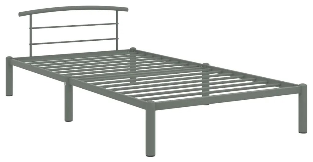 Estrutura de cama 100x200 cm metal cinzento