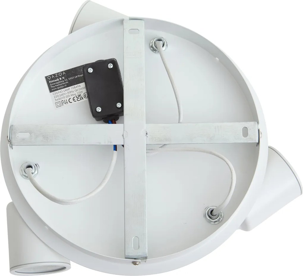 Foco de Casa de Banho Moderno Branco 3 Luzes IP44 - Ducha
