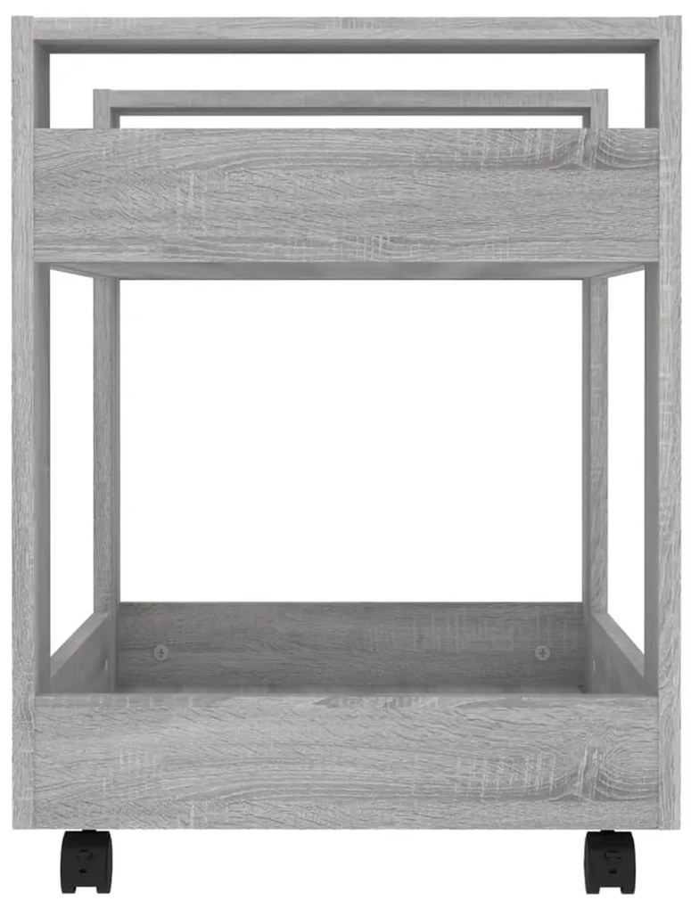 Trólei secretária 60x45x60 cm derivados madeira sonoma cinza