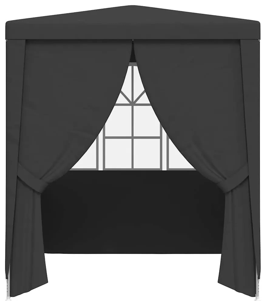 Tenda festas com paredes laterais 2,5x2,5m 90g/m² antracite