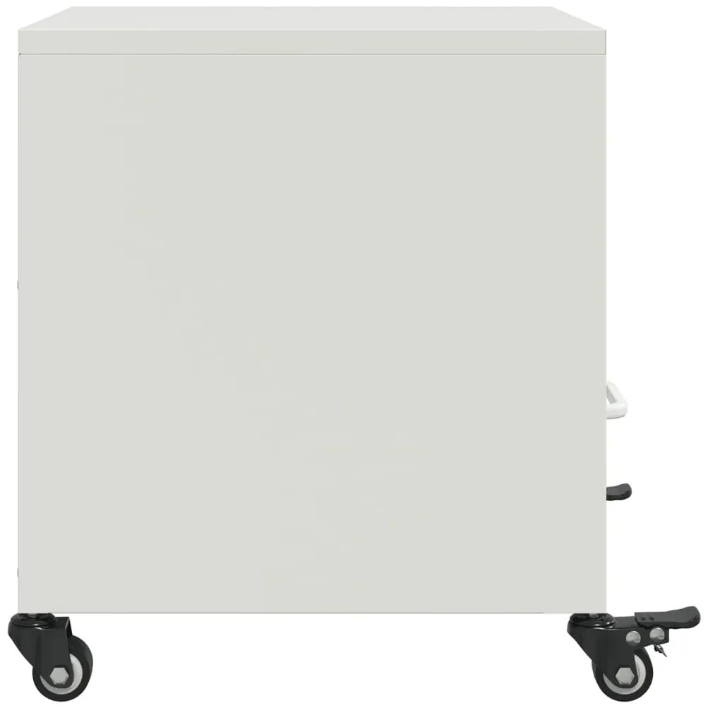 Mesa de cabeceira 36x39x43,5 cm aço branco
