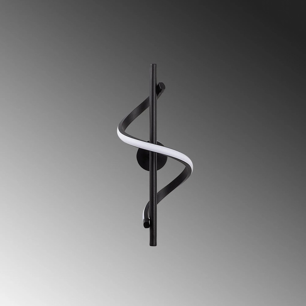 Candeeiro de Parede Likma - Preto - 16cm x 41cm x 25cm