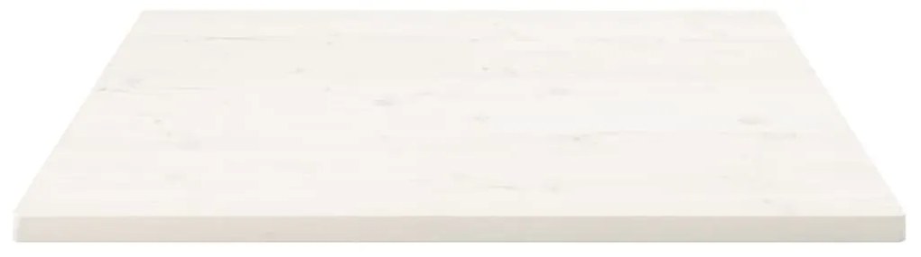 Tampo de mesa quadrado 70x70x2,5 cm pinho maciço branco