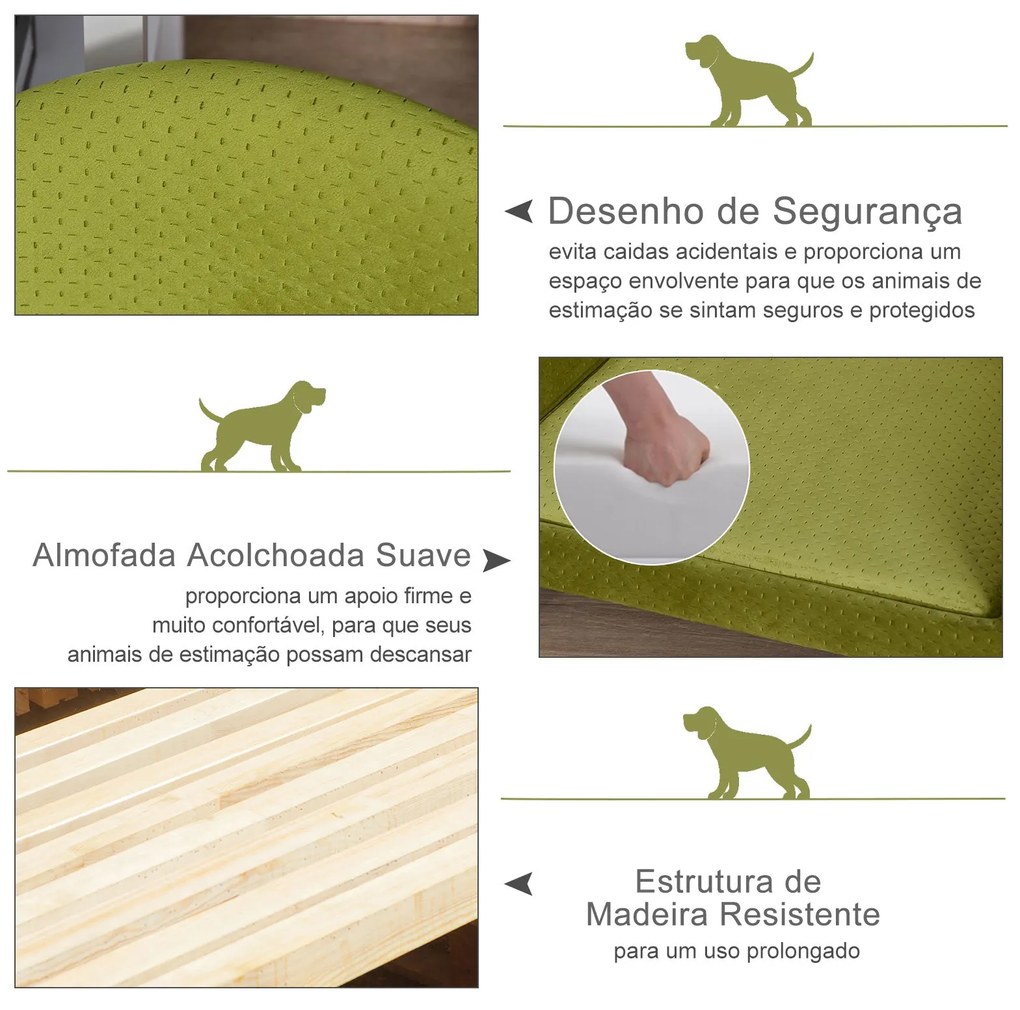 PawHut Sofá-cama para animais de estimação Sofá para cães Gatos com al