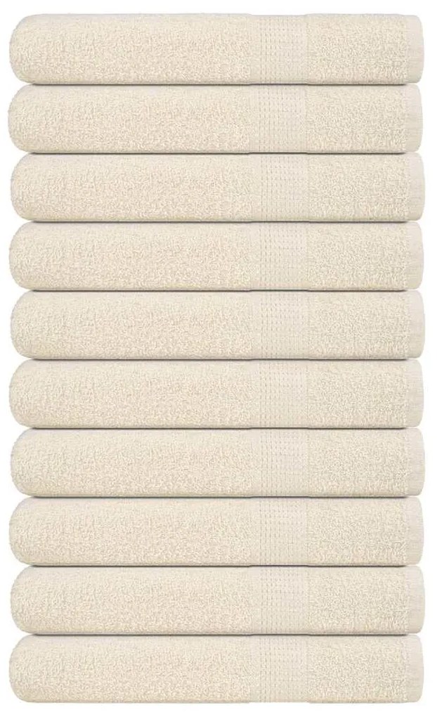 Toalhas 10 pcs 100x200 cm 360 gsm 100% algodão creme