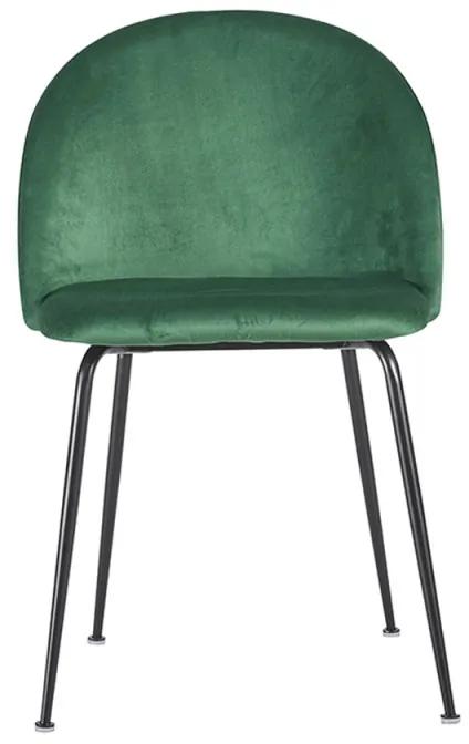 Pack 6 Cadeiras Black Dalnia Veludo - Verde