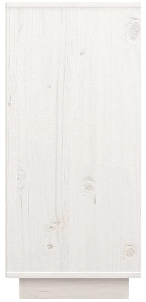 Aparador 60x34x75 cm madeira de pinho maciça branco