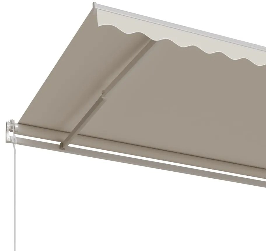 Toldo retrátil automático 600x350 cm creme