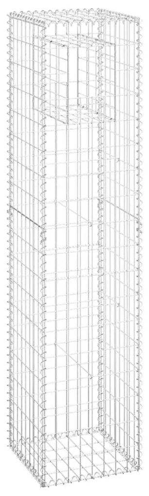 Postes/cestos gabião 2 pcs 40x40x180 cm ferro