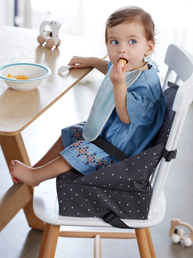 Assento elevatório para cadeira cinzento claro estampado