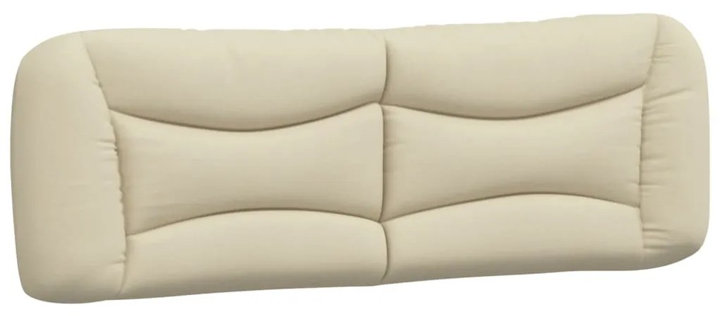 Estrutura de cama sem colchão 160x200 cm tecido cor creme
