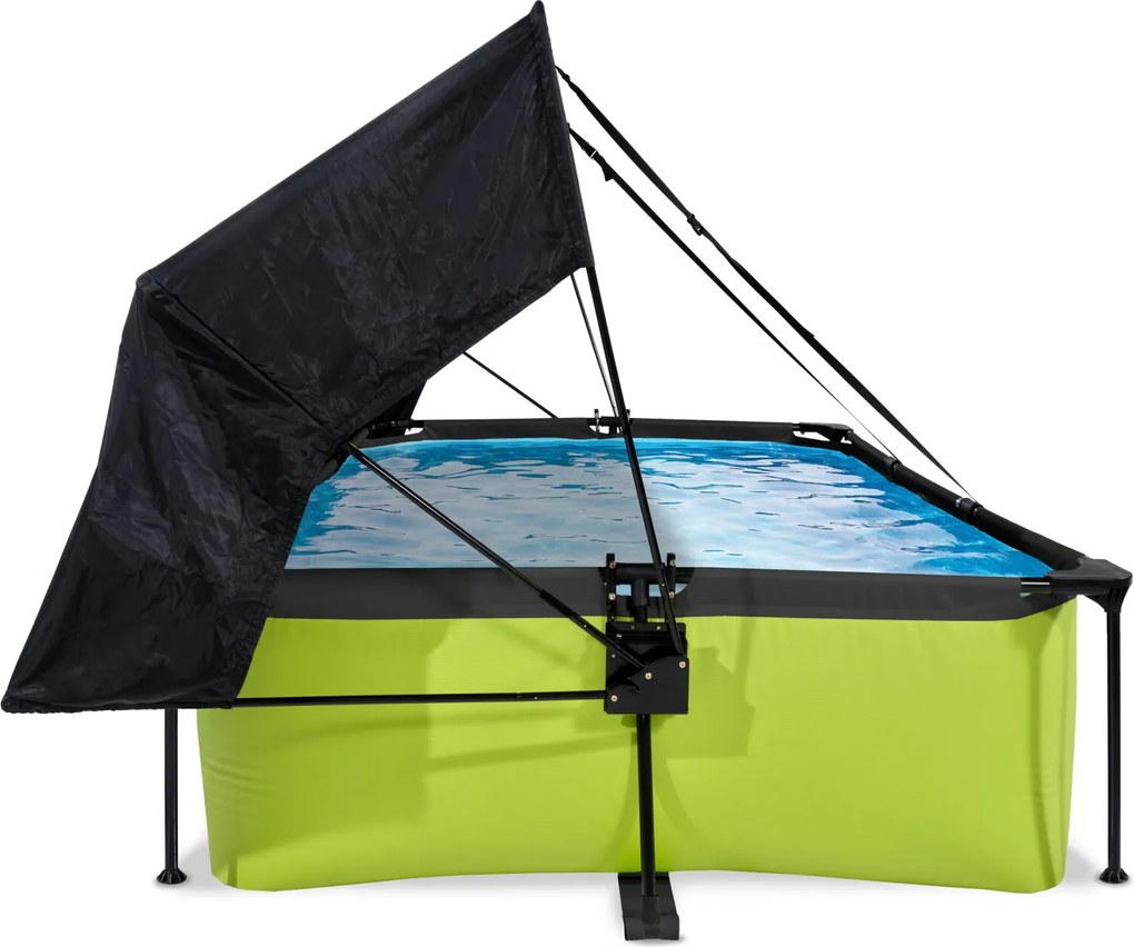 Piscina retangular Lime 300 x 200 x 65 cm com bomba de filtragem e cobertura - verde