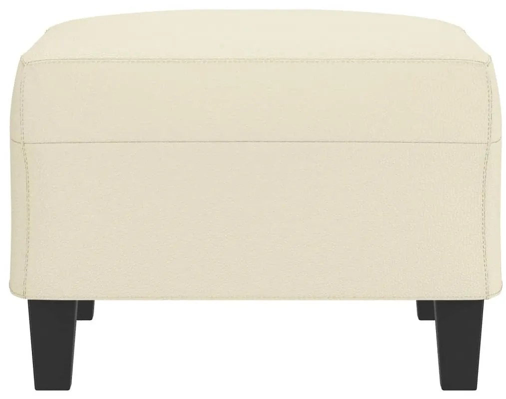 Apoio de pés 70x55x41 cm couro artificial cor creme