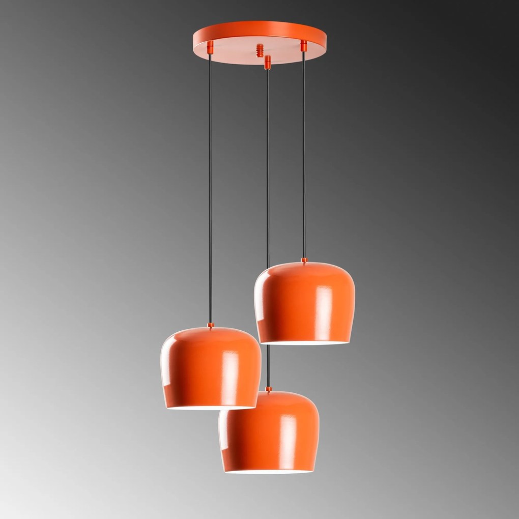 Candeeiro de Teto Yozgat – Laranja – Diâmetro 45 cm