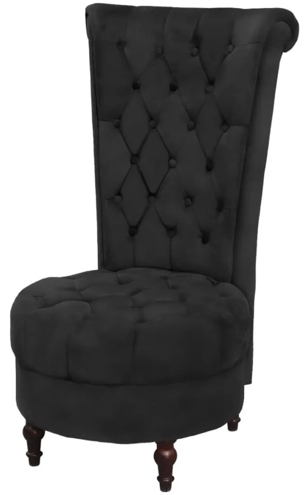 vidaXL Poltrona com costas altas preto