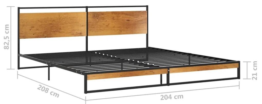 Estrutura de cama metal 200x200 cm