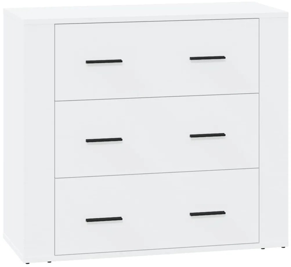 Aparadores 3 pcs madeira processada branco