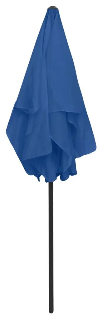 Guarda-sol de praia 180x120 cm azul-ciano