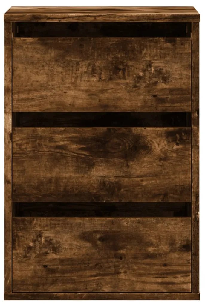 Cómoda com 3 Gavetas - 40x41x58 cm - derivados de madeira - carvalho f